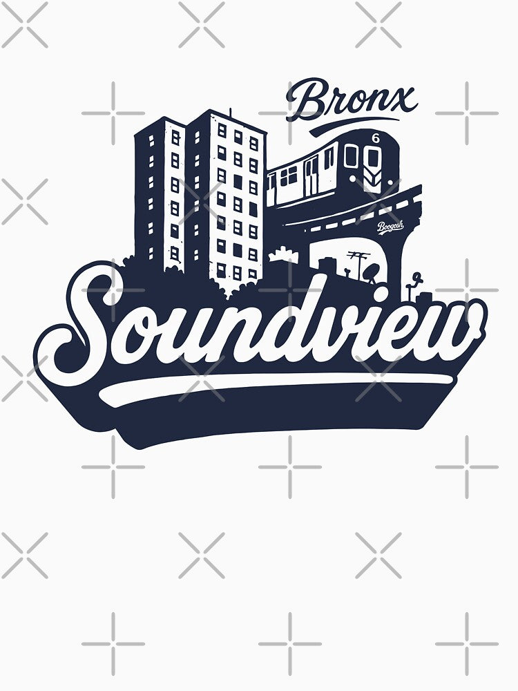 Bold Soundview NYC Neighborhood Graphic by Boogosh