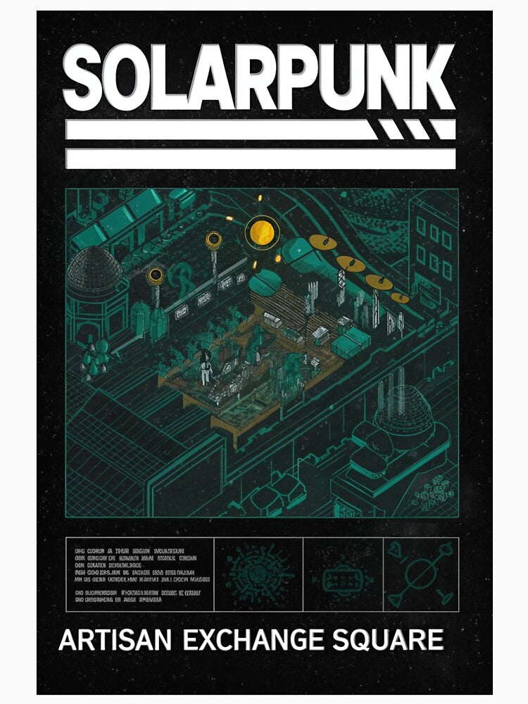 Solarpunk: Artisan Exchange Square by Raw-Ink
