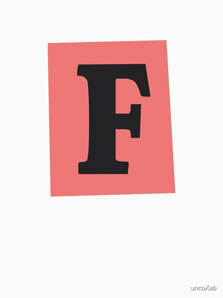 Letter F - Colorful Cutout Paper Collage Alphabet Initial by uncoXab