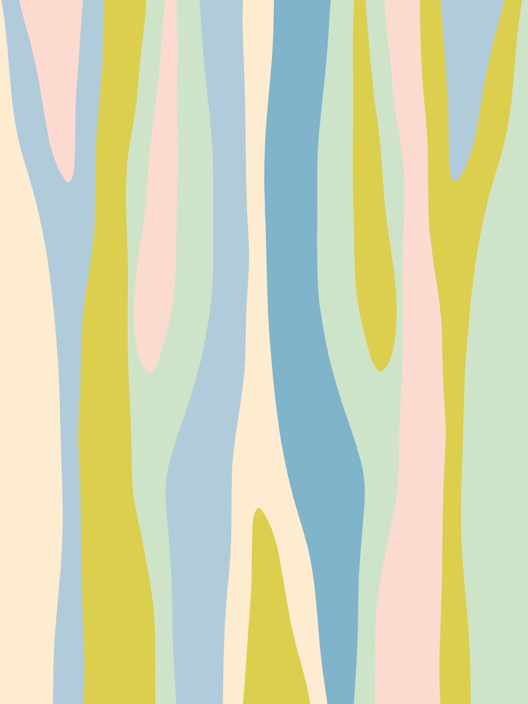 Wild Stripes Modern Abstract Pattern Danish Pastel Blue Pink Chartreuse by kierkegaard