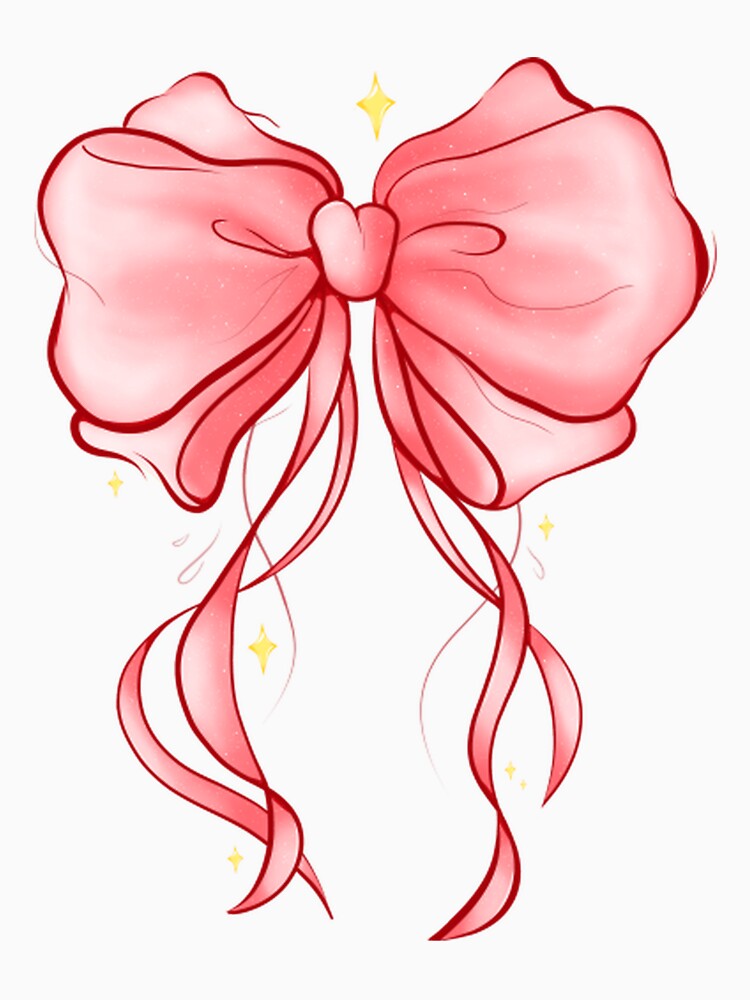 Kawaii Baby Red Bow Sticker Cute Aesthetic by MissLucyArt