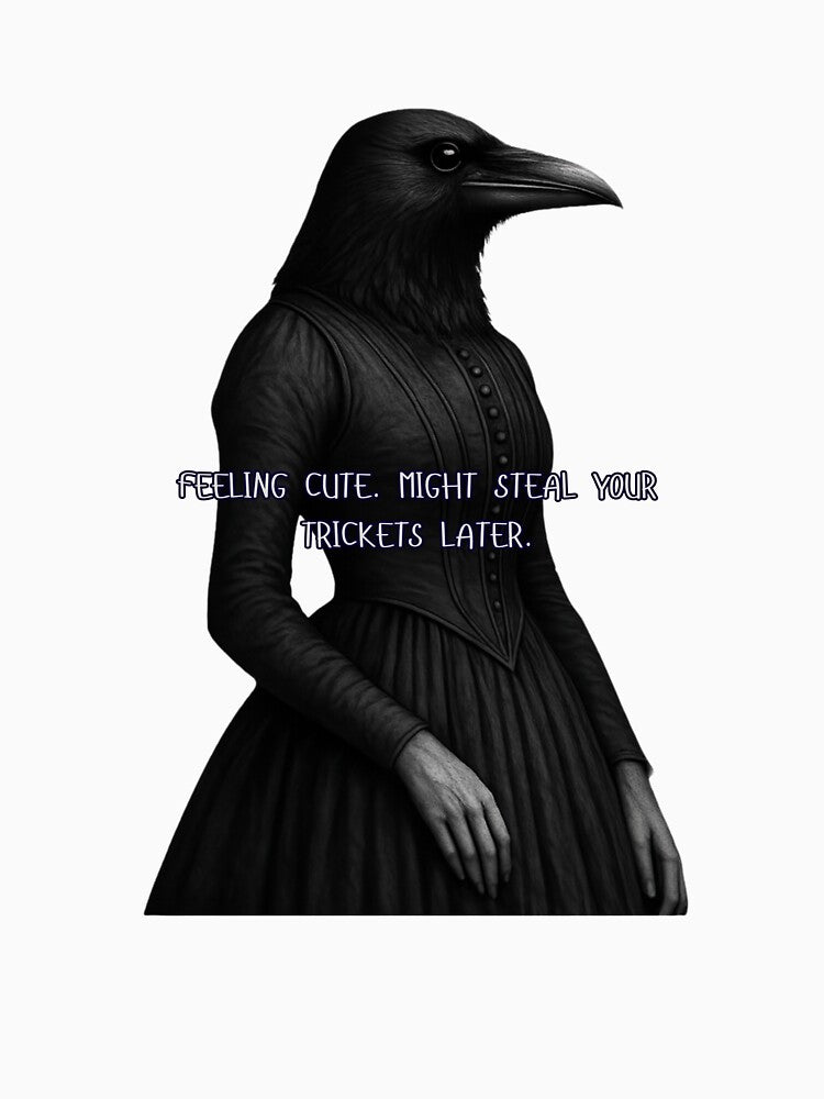 Feeling Cute Might Steal Your Trinkets Goth Raven by GraveyardGlam