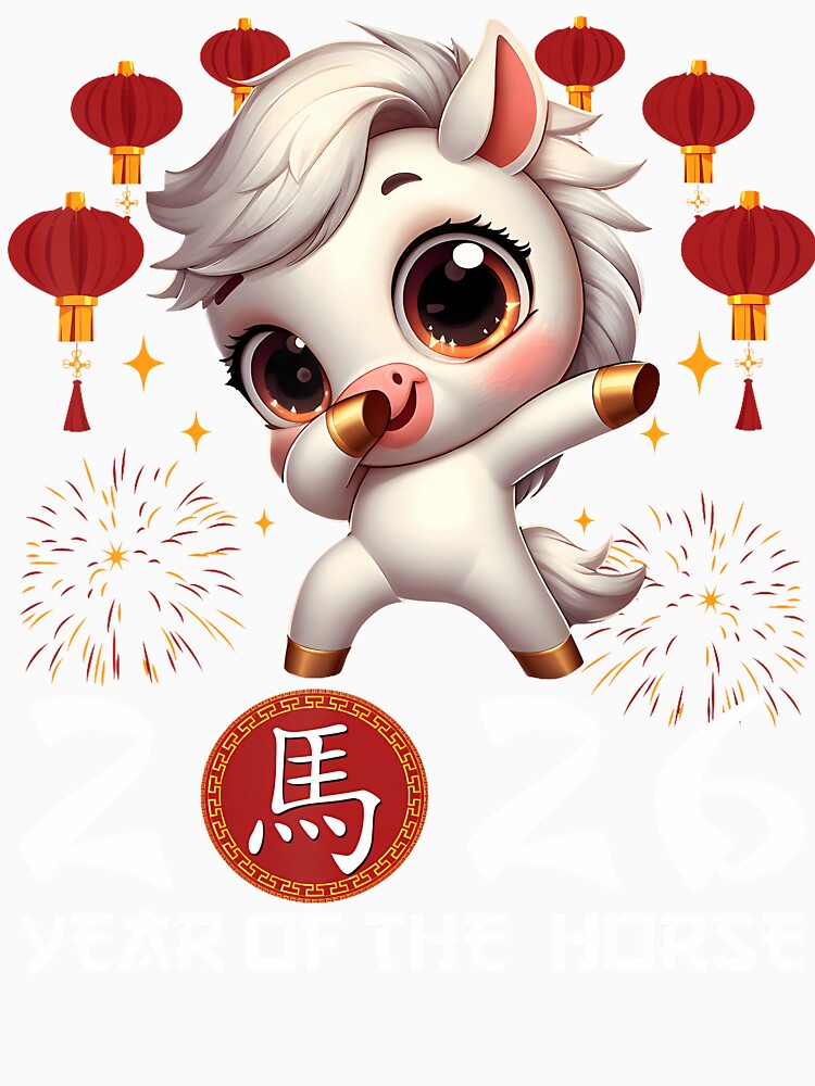 Year Of The Horse 2026 Chinese Lunar New Year Zodiac Horse by KristyCharleen