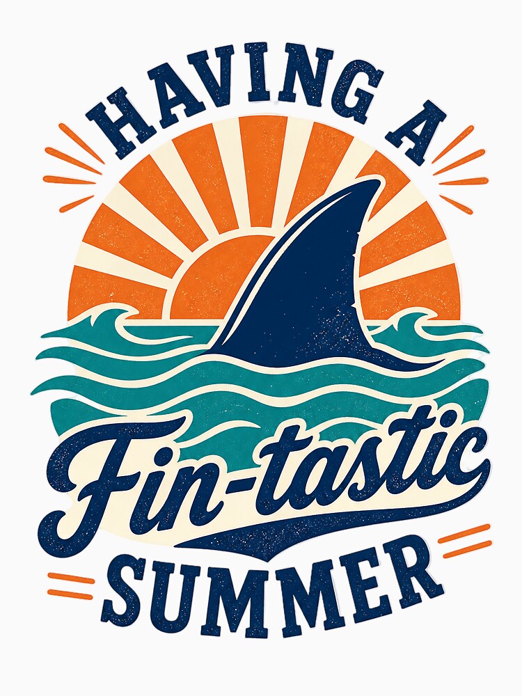 Having a Fin-tastic Summer - Retro Sunset Waves by culturadrop