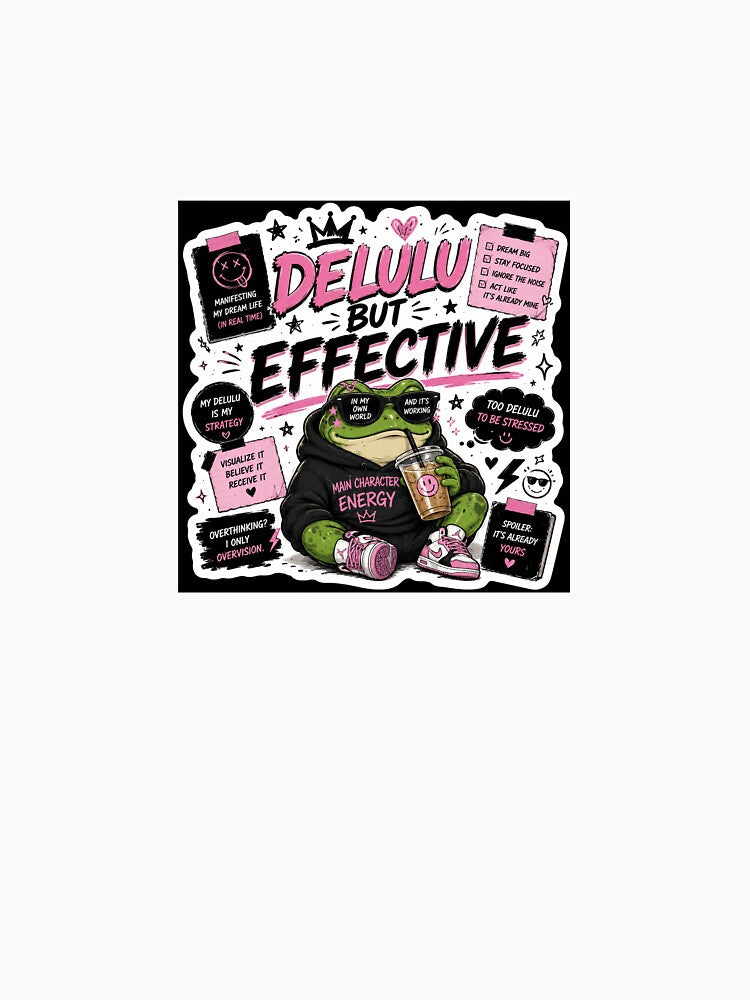 Delulu But Effective | Main Character Energy Gen Z Sticker by Ananyamalik12