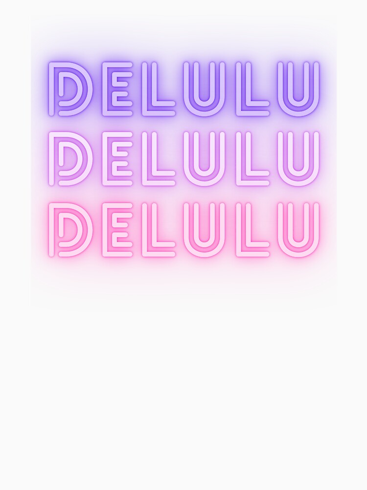 DELULU NEON LIGHTS PURPLE PINK by zvizdetss