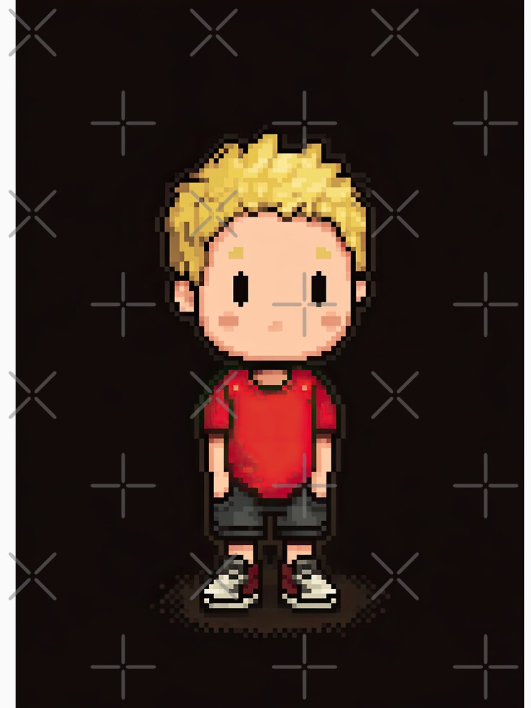 NPC Kid Pixels With red Shirt by Piotrek0001
