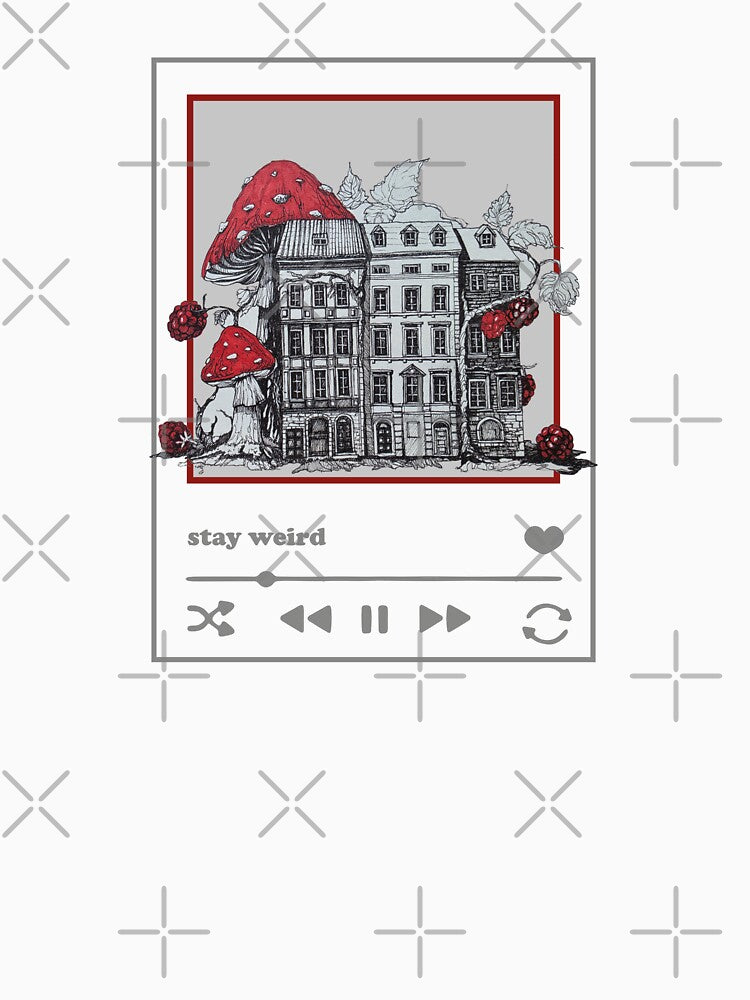 Stay Weird - Surreal Music Player Aesthetic Sketch by SKETCHYANDGRAPHIC