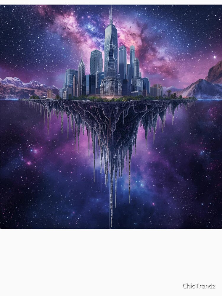 Surreal Cosmic City - Dreamcore Galaxy Art by ChicTrendz