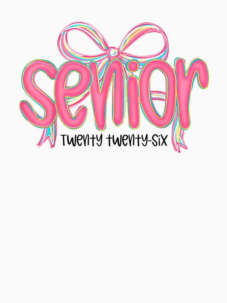 Senior 2026 Cute Pink Bow Graduation by Boutkimaewab