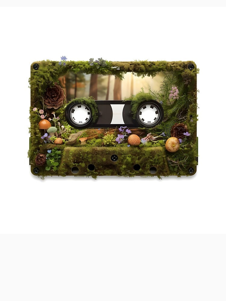 Vintage Moss Cassette Player - Nature Core Aesthetic Retro Tech by EverSale