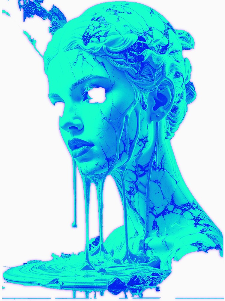 Neon Hollow Eye Venus: Glitch Melting Bust by A E S T H E T A T A G