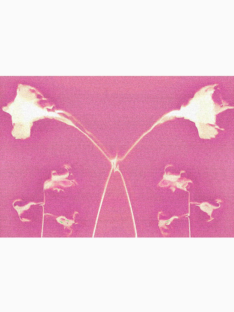 Ethereal Vaporwave Glitch Art Florals Red by BioDigital-Jazz