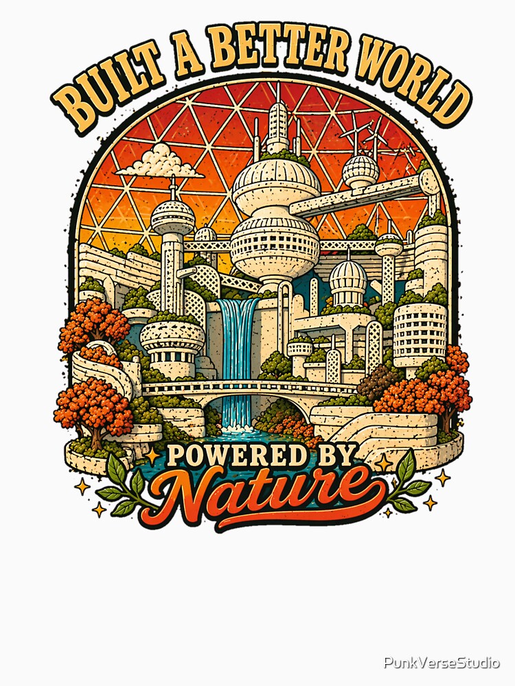 Futuristic Solarpunk City – Build a Better World Powered by Nature by PunkVerseStudio