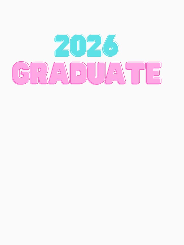 Retro pastel Class of 2026 (print on black) by Cottageshop