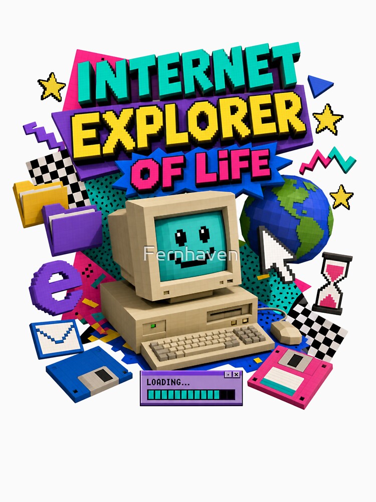 Internet Explorer of Life | Funny Retro Computer Geek 90s Nostalgia Tech Meme by Fernhaven