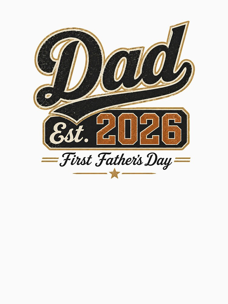 Dad Est 2026 New Dad Shirt by PawsKinStudio