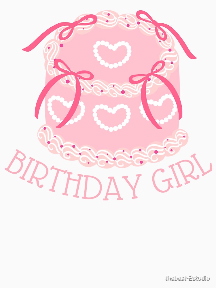 Birthday Girl Cake Coquette Bow - Girls Birthday Party by thebest-2studio