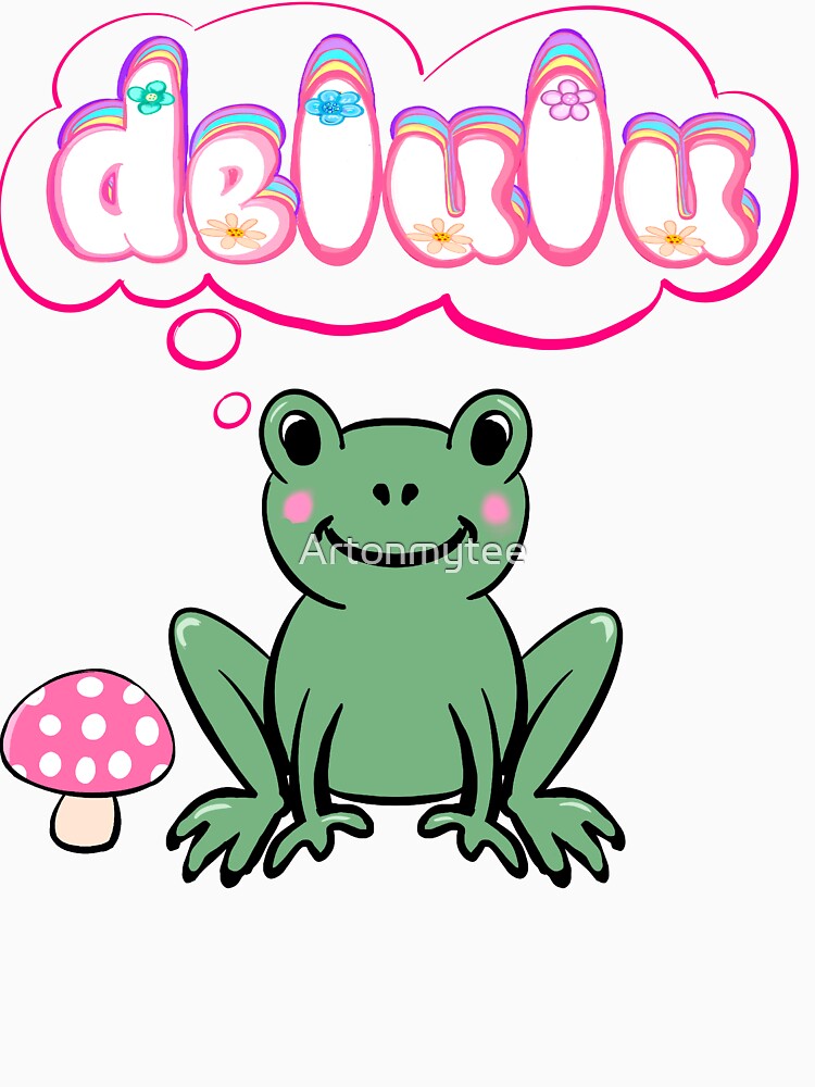 Delulu Frog - cottage core sarcastic funny humor by Artonmytee
