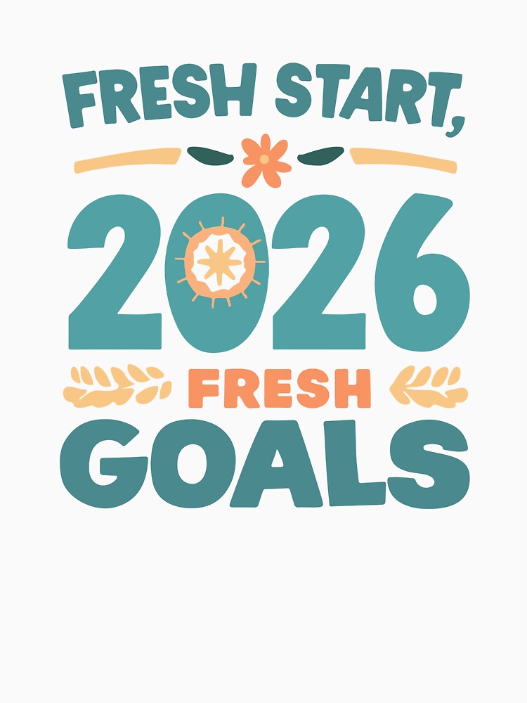 Fresh Start 2026 Fresh Goals Typography by DavidTeeStudio