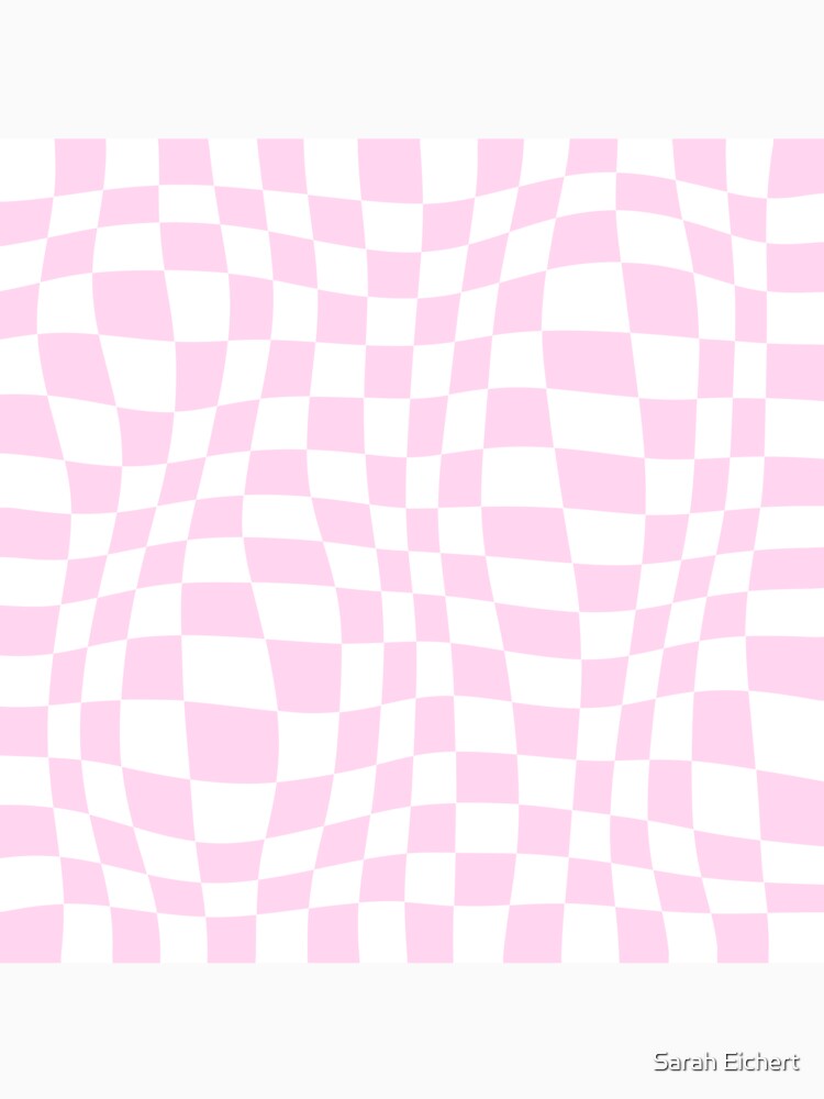 Y2K Danish Pastel Pink Checkerboard Pattern by Sarah Eichert