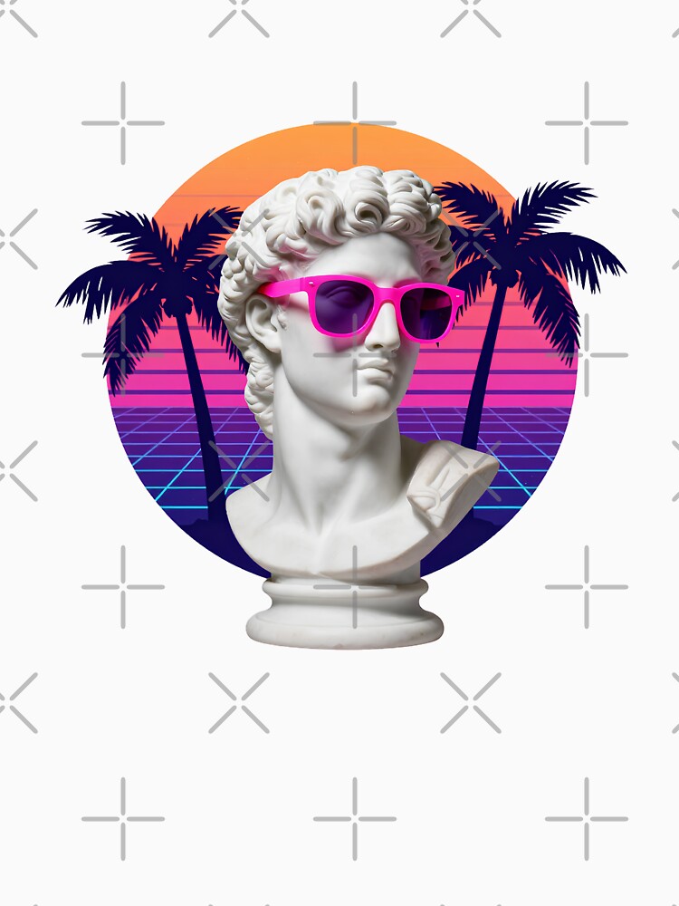 Vaporwave David Statue Retro 80s Aesthetic by Gallery-yuuna