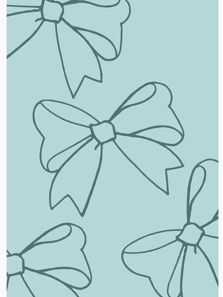 Blue Ribbon Bow Pattern by bowsbotanicals