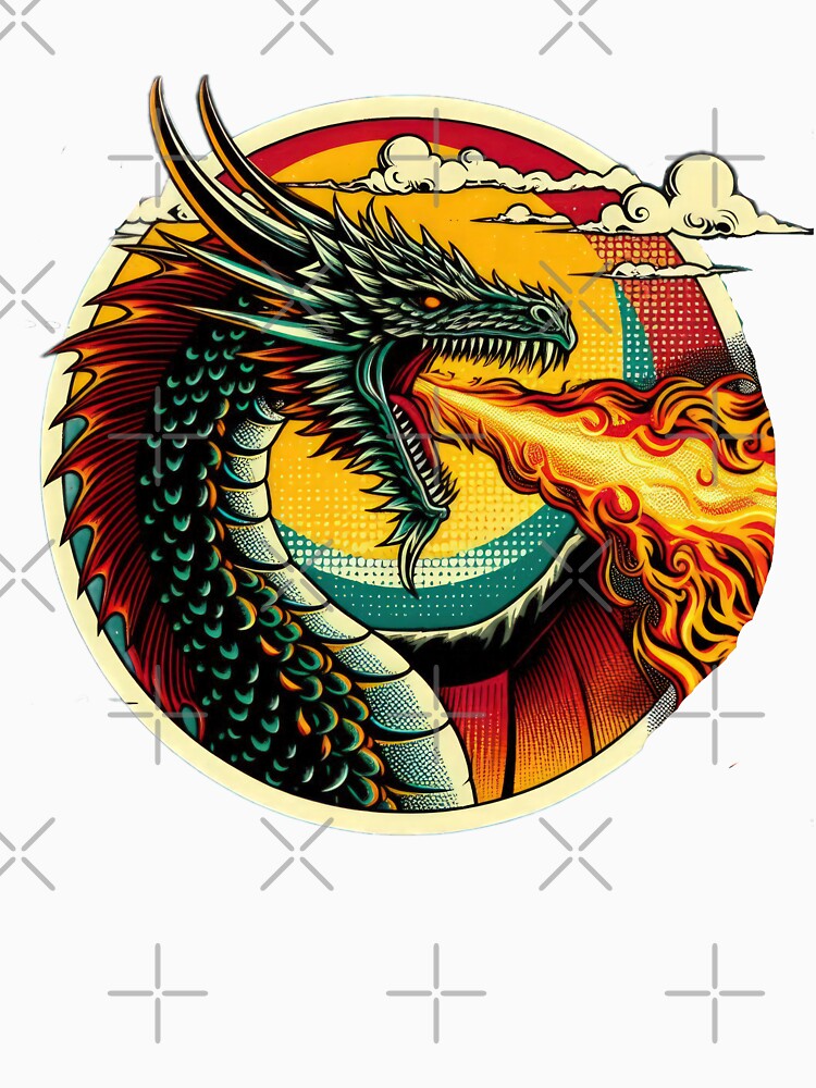 vintage Fire Breath dragons breathing fire by Expressions-Sel