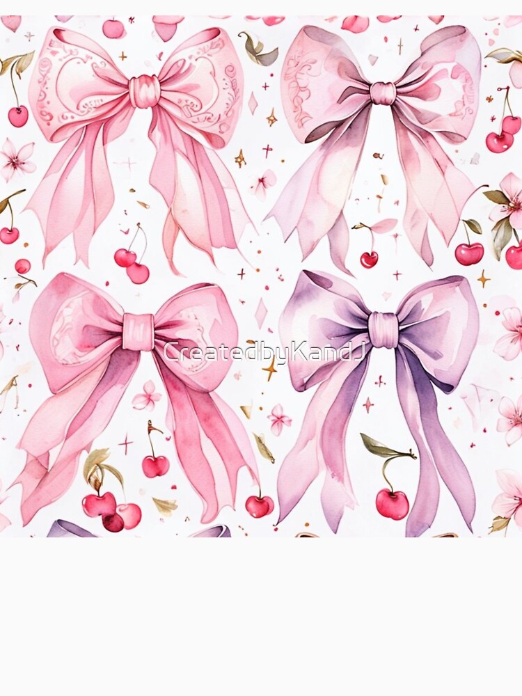 Coquette Pink Bow Pattern by CreatedbyKandJ