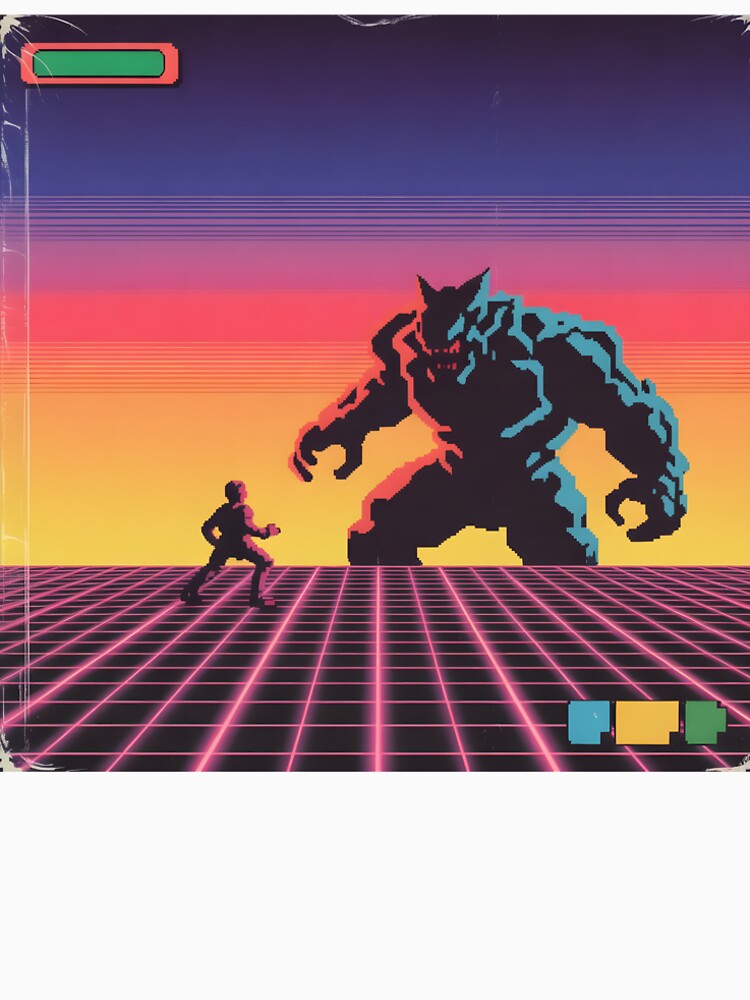 Retro Boss Battle Neon – Side-Scrolling Arcade Showdown by ThePixelArchive