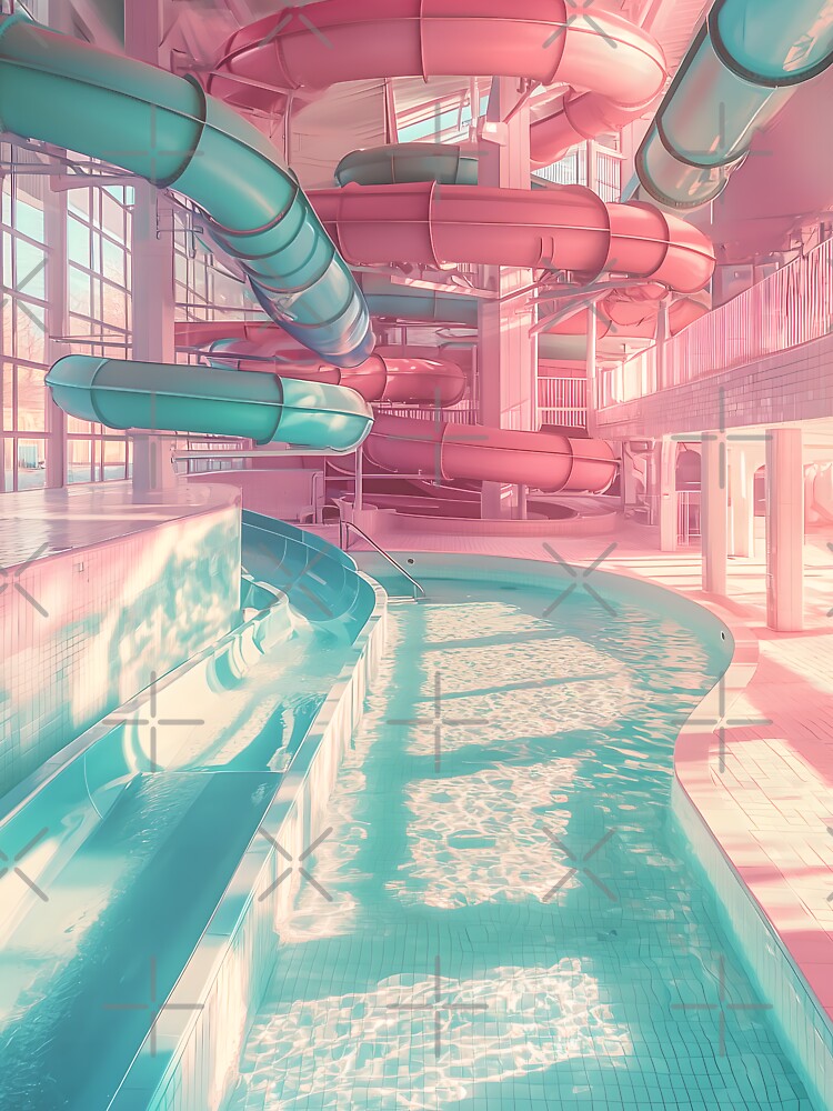 Pastel Waterslide Dreams by Viktor Surzhko