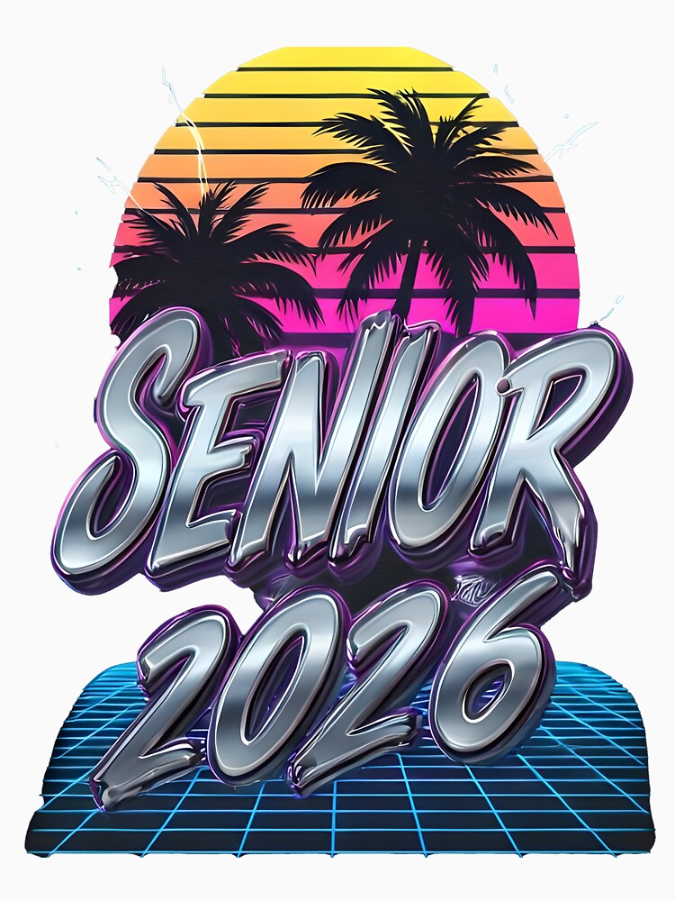 Retro Neon Senior 2026 by Uglyandcute
