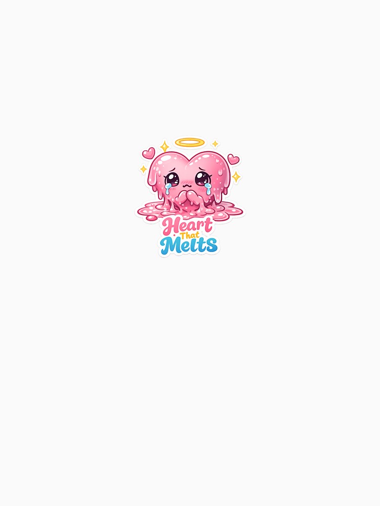Heart That Melts | Cute Kawaii Melting Heart Sticker by FAZ-DESIGNS