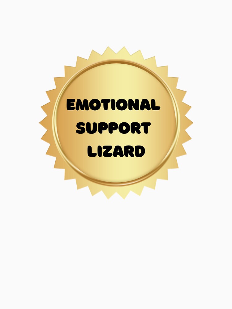 Emotional Support Lizard Badge Sticker by InfiniteSticker