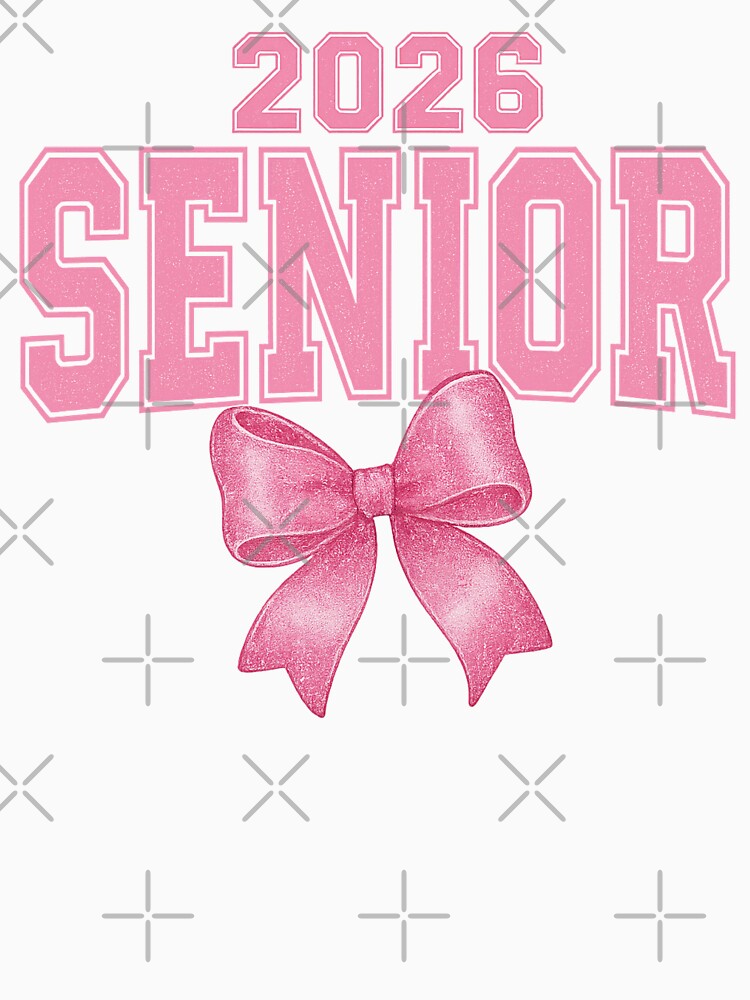 Senior 2026 Pink Glitter Bow by Clinomania Art