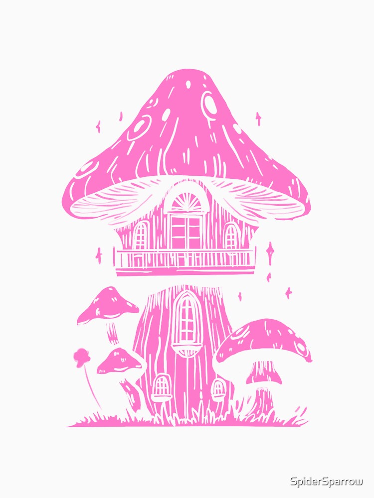 Pink Cottagecore Mushroom Cottage | Goth | Dark by SpiderSparrow