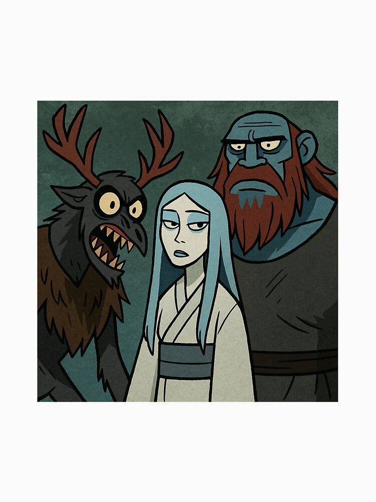 Ijiraq, Yuki-Onna and Jotnar 12 by AIfolklore