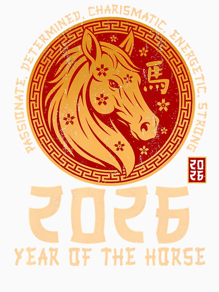 Year Of The Horse Chinese Lunar New Year 2026 Zodiac Horse by BeulahJoseph
