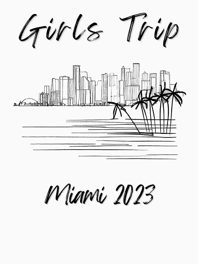 Girls Trip to Miami 2023: Glamorous Miami, Palm Trees, simple design, minimalist shapes with clean lines, modern and elegant look, stylish and classic appeal (2) by TourDePassion