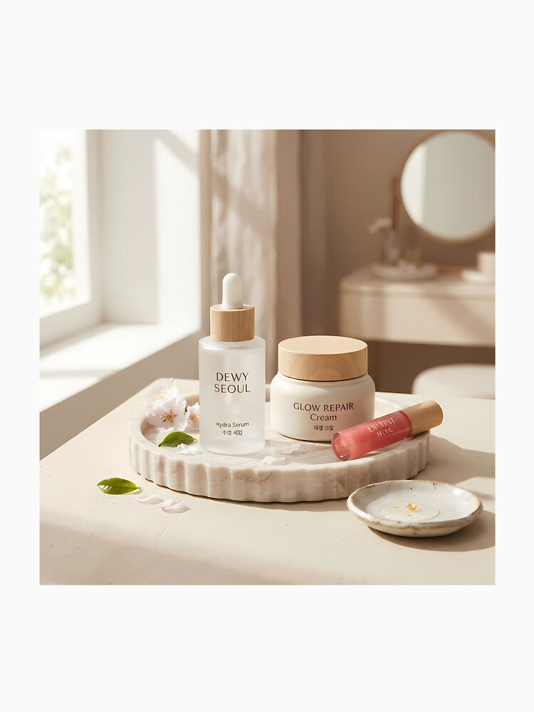 Dewy Seoul: Aesthetic K-Beauty Skincare Essentials by SOOstudio73