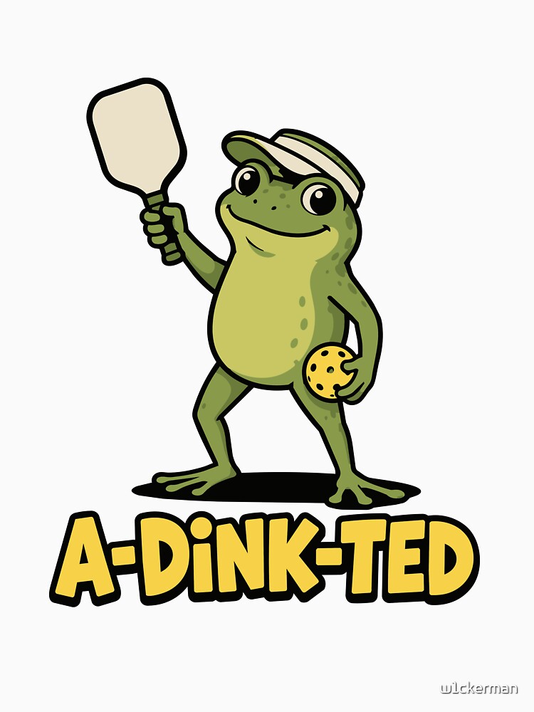 A-DINK-TED Funny Pickleball Frog Dink Sports Lover Gift by w1ckerman