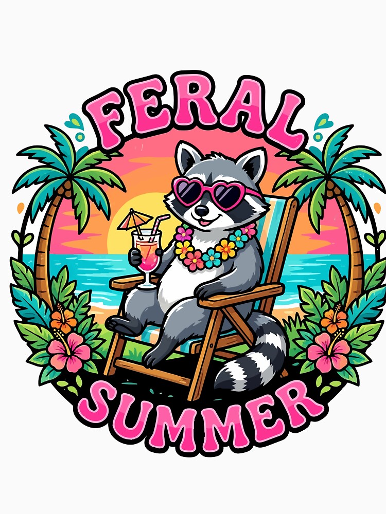 summer feral raccoon by Uglyandcute