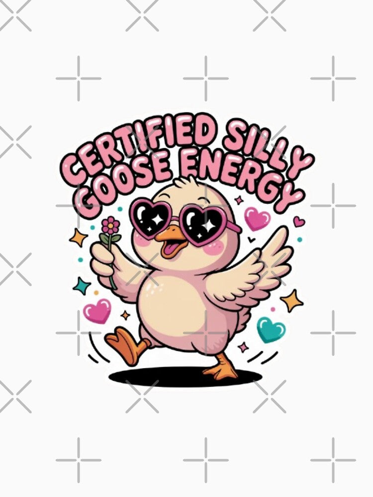 Certified Silly Goose Energy Kawaii T-Shirt – Cute Funny Duck Cartoon Aesthetic Design for Gen Z & Gift Buyers by GemBob Creations