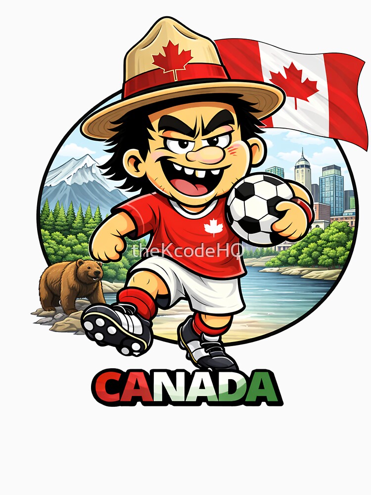 Canada Soccer Fan Cartoon Shirt by theKcodeHQ