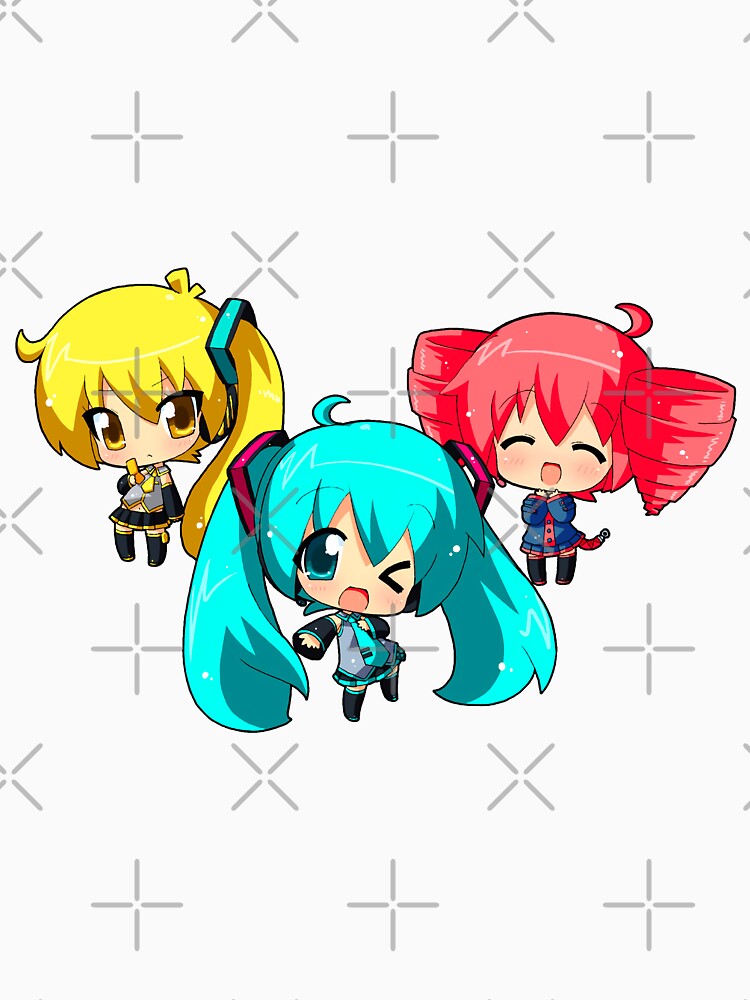 Chibi Triple Baka Miku Neru and Teto ~ Anime by internet-joshi