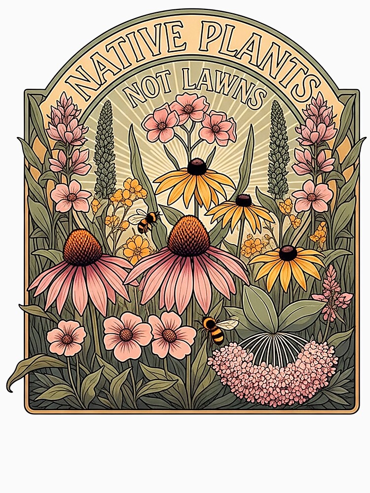 Vintage Native Plants Botanical Illustration by SholoStudio