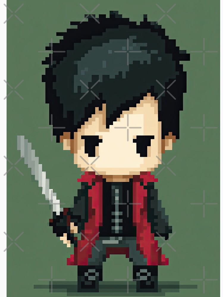 Fantasy Pixel Fighter In Game Style by Piotrek0001