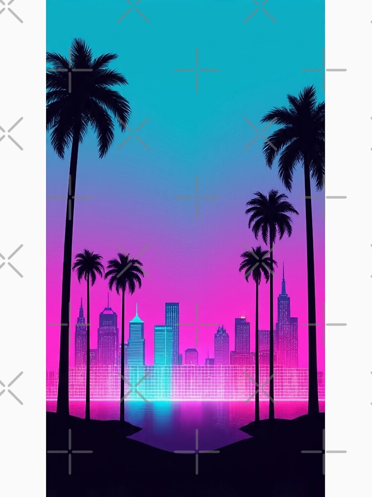 Retro Landscape | Neon Take on the Big City by Esterlane