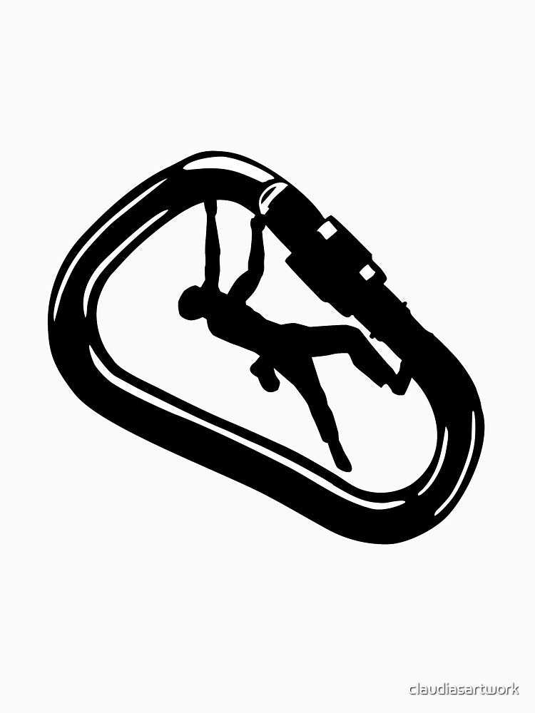 Climbers and carabiners - climbing by claudiasartwork