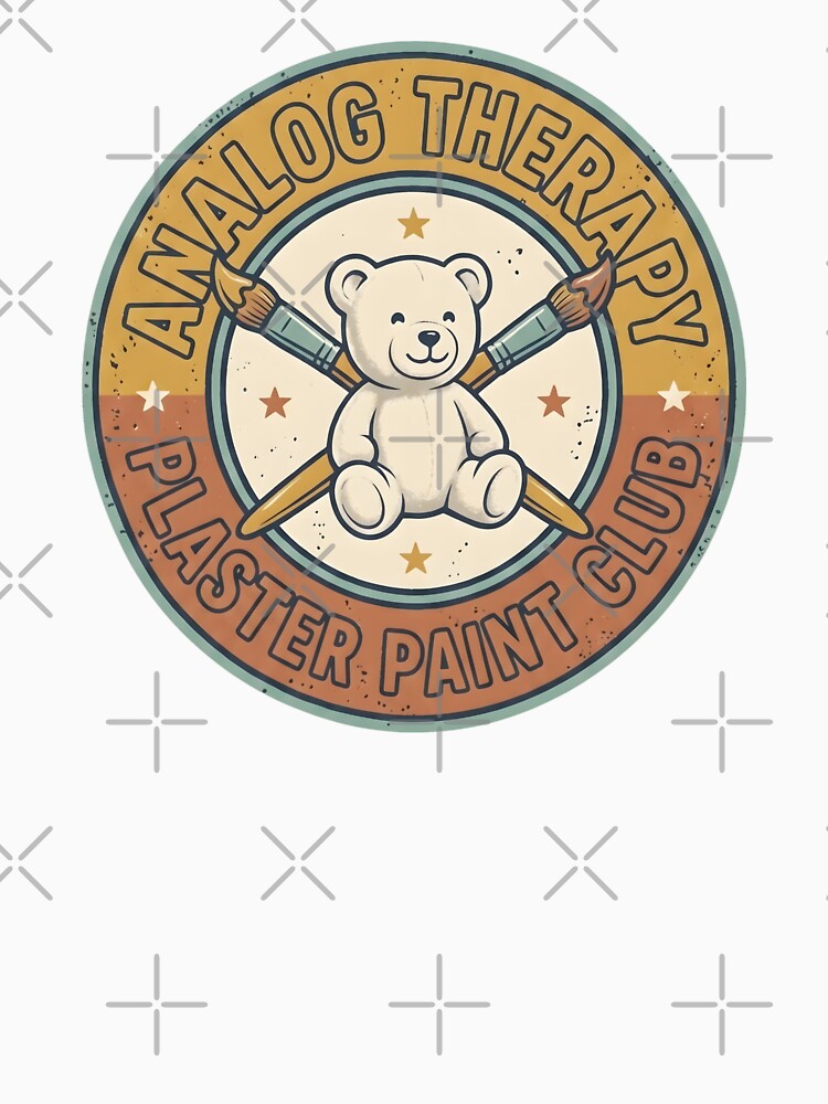 Vintage Teddy Bear Analog Therapy Art Club by SplashTastic